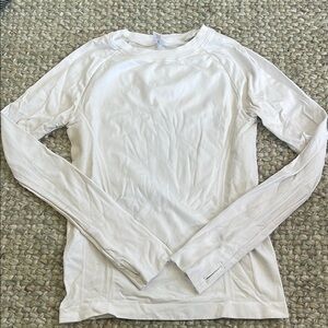 White Long Sleeve Athletic Top Size Small